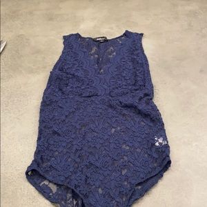 Navy Blue Lace bodysuit